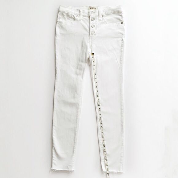 MADEWELL 9" Mid-Rise Skinny Jeans in Pure White! - Picture 3 of 9